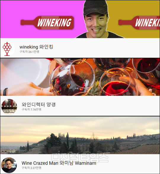 [와인 유튜버 순위] 전문지식 전하는 `와인킹` 1위… 일반인 눈높이 맞춘 `양갱`·`와미남` 뒤이어